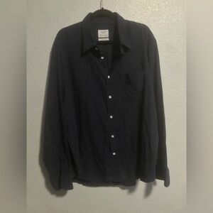 Men’s rag & bone navy blue button up long sleeve